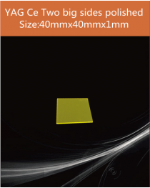 YAG Ce scintillator, YAG Ce crystal, Ce doped YAG scintillator, Scintillation YAG Ce, YAG Ce 40x40x1mm